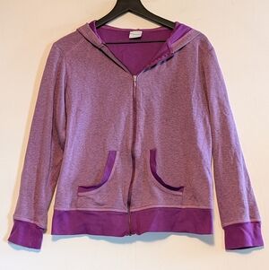 Columbia Womens XL Purple Zip Hoodie Lightweight Casual Athleisure Layering